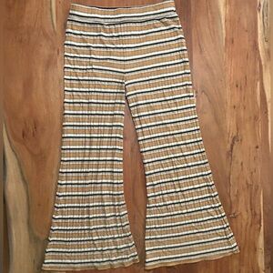 Volcom cropped striped stretchy pants
